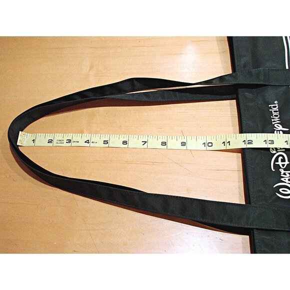 Walt Disney World Mickey Mouse All Over Logo Black White Tote Book Bag 19x16x4" - Picture 5 of 13